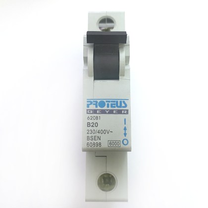 Proteus Geyer 620B1 B20 20A 20 Amp MCB Circuit Breaker Type B